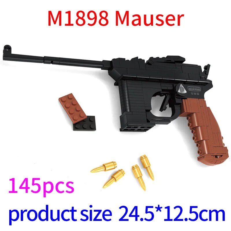 Ausini Pistol Guns Ak47 Sniper Rifle Handgun Mp7 World War Brick Model ...